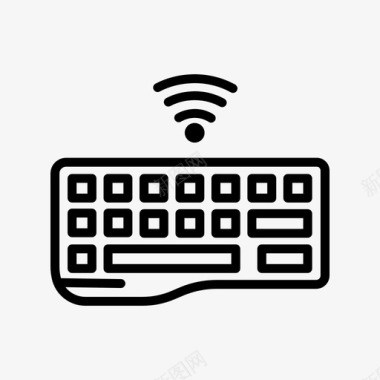 无线键盘计算机设备图标