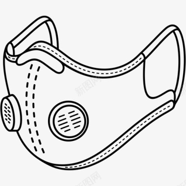 防尘口罩安全口罩防污染图标