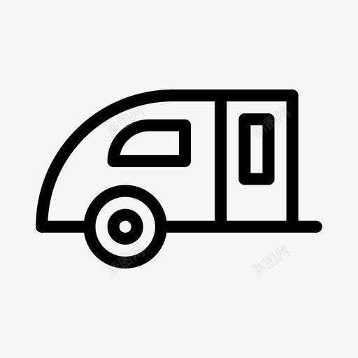 大篷车生活方式房车svg_新图网 https://ixintu.com 生活方式 大篷车 房车 旅游 拖车 交通工具 线条