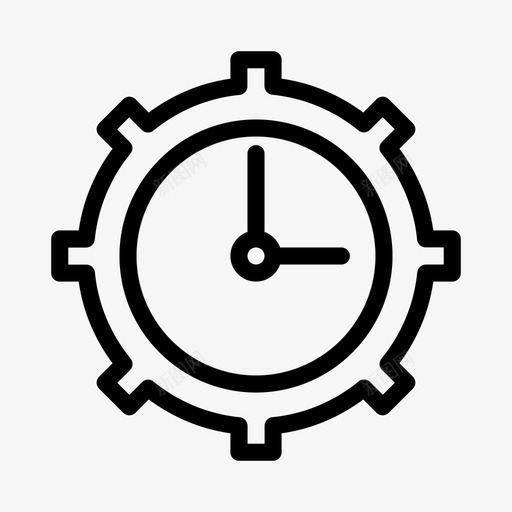 时钟齿轮首选项svg_新图网 https://ixintu.com 齿轮 时钟 首选项 设置 车轮 像素 完美 线条 轮廓