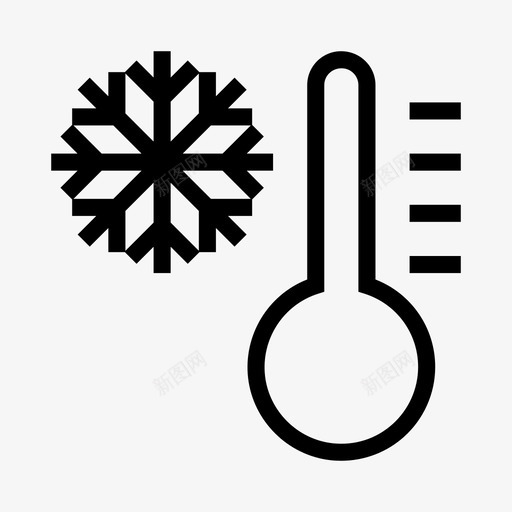 雪花气候天气预报svg_新图网 https://ixintu.com 天气 雪花 气候 天气预报 温度 像素 完美 线条 轮廓