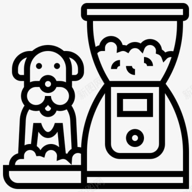 全自动宠物喂食器狗机器图标