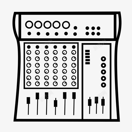 混音板音乐播客svg_新图网 https://ixintu.com 音乐 播客 混音 板混 音板 收音机 广播