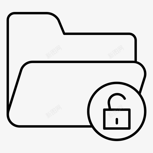 打开文件夹锁定svg_新图网 https://ixintu.com 打开 文件夹 锁定 密码保护 解锁