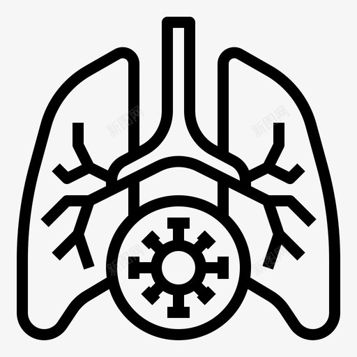 肺部冠状病毒感染svg_新图网 https://ixintu.com 传播 健康 冠状 感染 病毒 肺炎 肺部