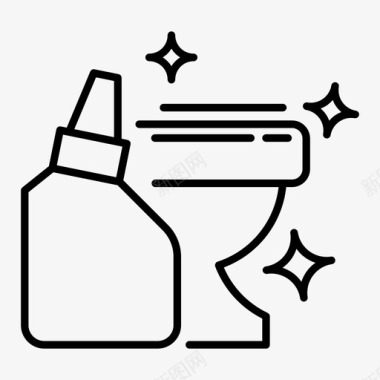 厕所清洁剂清洁卫生图标