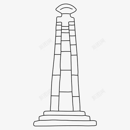 阿克苏姆埃塞俄比亚手绘svg_新图网 https://ixintu.com 阿克苏 埃塞俄比亚 手绘 遗址塔 世界 地标 柯纳 细线