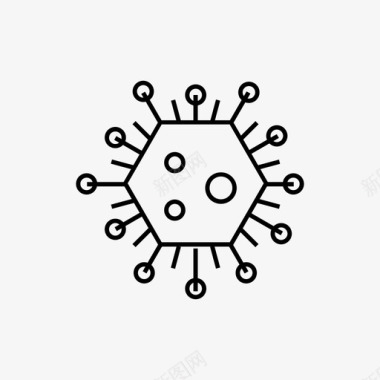 冠状病毒图标微生物学ncov图标