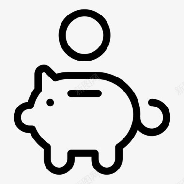 养猪银行金融投资图标
