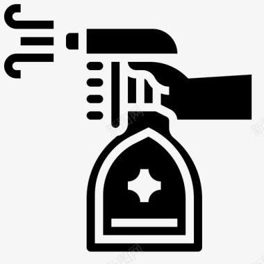 清洁喷雾瓶子消毒剂图标