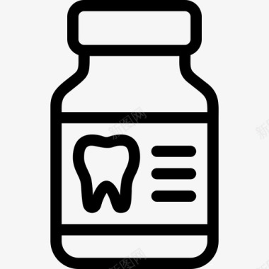 牙科药品奶瓶牙科护理图标