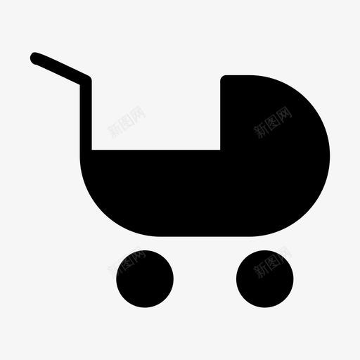 婴儿车儿童手推车svg_新图网 https://ixintu.com 婴儿车 儿童 手推车 材料 线条 符号