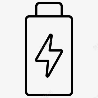 电池充电能源能源和电池薄图标