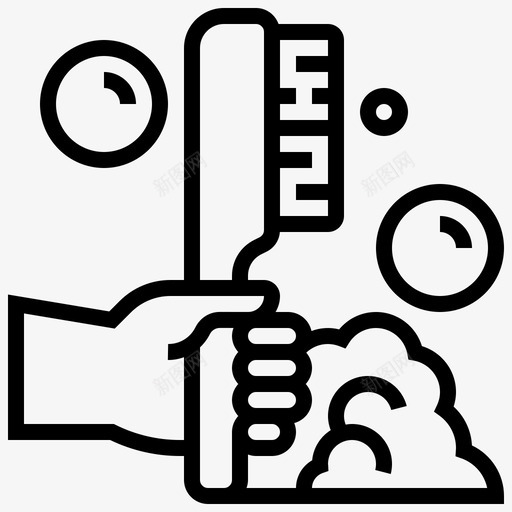 清洁刷毛刷子svg_新图网 https://ixintu.com 清洁 刷毛 刷子 发泡 工具