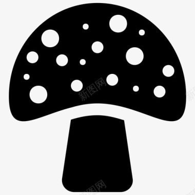 蘑菇真菌孢子果图标