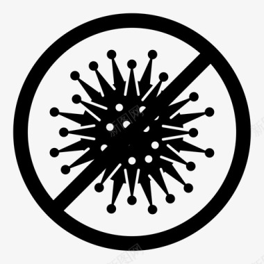 冠状病毒生物学流感图标