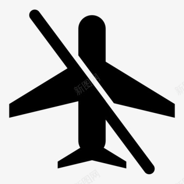 飞行模式无效空中旅行设备图标