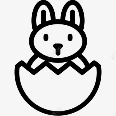 复活节彩蛋兔兔子复活节图标