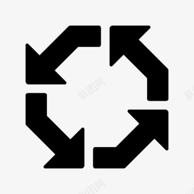 循环逆时针四图标