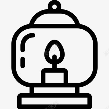 提灯探险露营图标