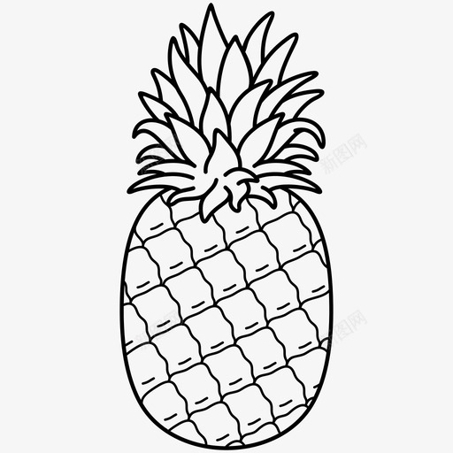 菠萝水果香蕉新鲜水果svg_新图网 https://ixintu.com 水果 菠萝 香蕉 新鲜 热带水果