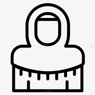 头巾开斋节伊斯兰教图标