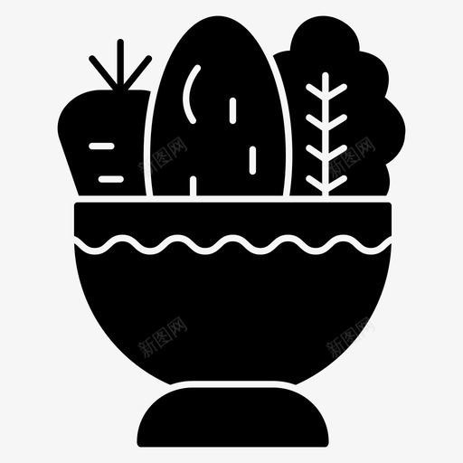 蔬菜农业篮子svg_新图网 https://ixintu.com 农业 蔬菜 篮子 胡萝卜 智能 农场 线条 符号