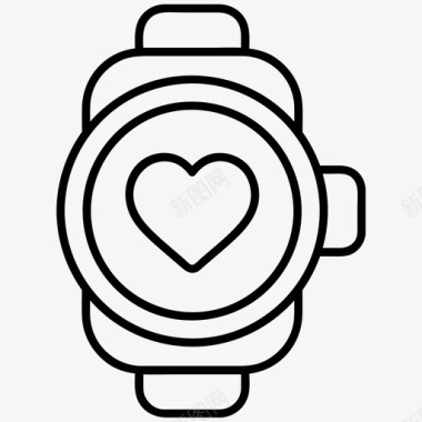 智能手表医疗保健心脏图标