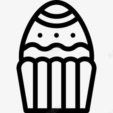 蛋松饼蛋糕复活节图标