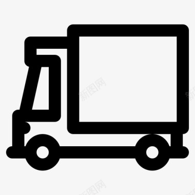 卡车箱运输车辆图标