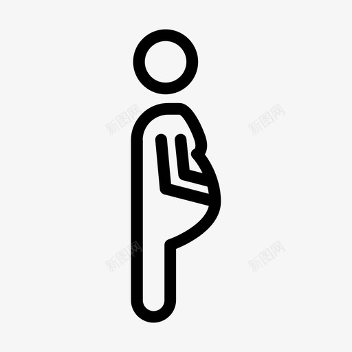 孕妇女性女士svg_新图网 https://ixintu.com 母亲 孕妇 女性 女士 产妇 线条 符号