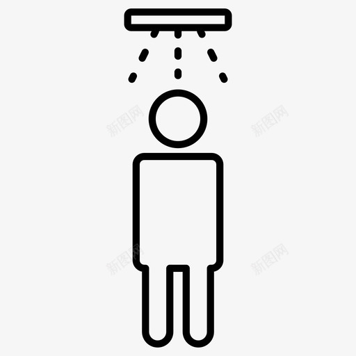 男士淋浴房浴室男士svg_新图网 https://ixintu.com 男士 淋浴房 浴室 公共 淋浴 夏季