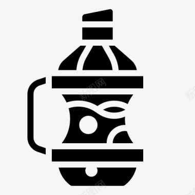 水瓶饮料便携式图标