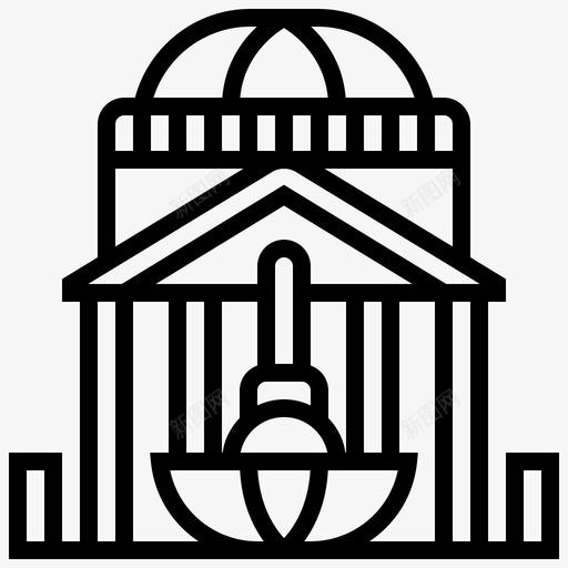 万神殿建筑天主教svg_新图网 https://ixintu.com 万神殿 神殿 建筑 天主教 教堂 罗马 标线