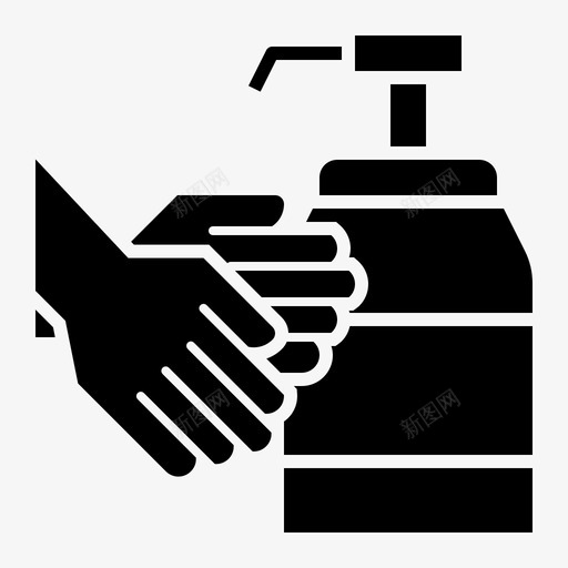洗手洗手液卫生用品svg_新图网 https://ixintu.com 洗手 卫生用品 肥皂 病毒 传播