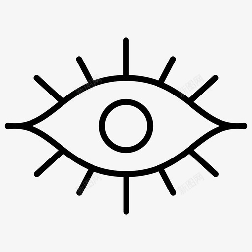 眼睛平面设计薄svg_新图网 https://ixintu.com 眼睛 平面设计