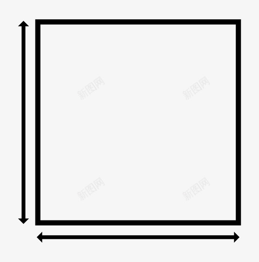 尺寸轴几何svg_新图网 https://ixintu.com 数学 尺寸 几何 形状 正方形 简单 术语