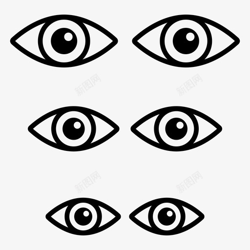 眼睛注意力脸svg_新图网 https://ixintu.com 眼睛 注意力 表情 瞳孔