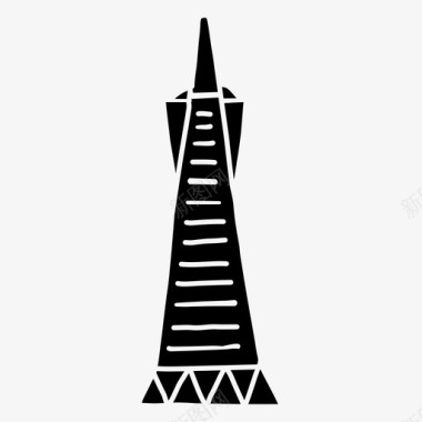 泛美金字塔建筑加利福尼亚图标