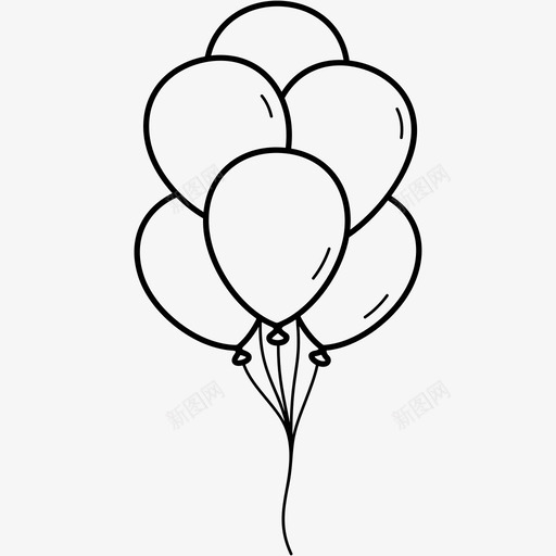 气球和庆典生日节日svg_新图网 https://ixintu.com 气球 庆典 生日 节日 空中 派对
