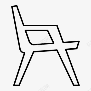 建筑符号扶手椅家具图标