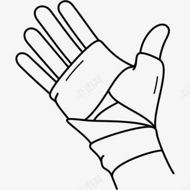手绷带断手弹力图标