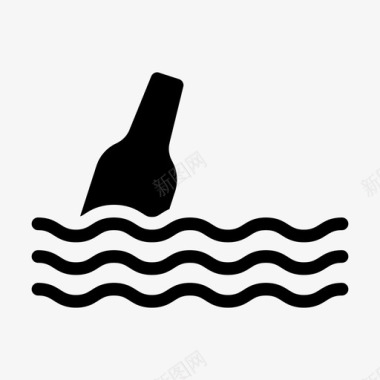 海瓶子垃圾图标