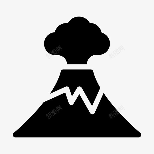 熔岩灾难喷发svg_新图网 https://ixintu.com 自然 熔岩 灾难 喷发 火山 线条