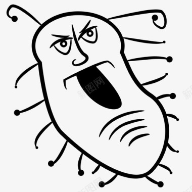 病毒虫细菌电晕图标