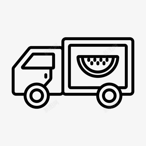 水果配送超市运输svg_新图网 https://ixintu.com 配送 水果 超市 运输 卡车 购物