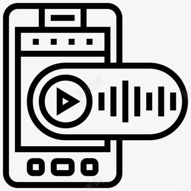 语音信息应用程序录音图标