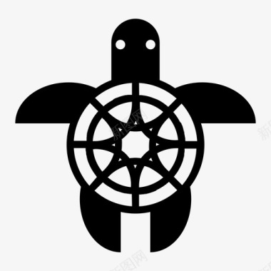 海龟海洋贝壳图标