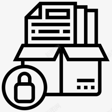 机密文件私人安全图标