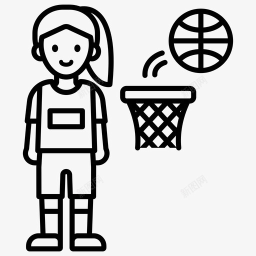 篮球篮球场篮球圈svg_新图网 https://ixintu.com 篮球 运动 篮球场 运动员
